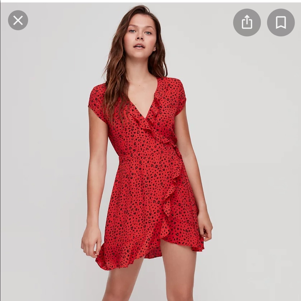 Sunday best Aritzia red wrap dress